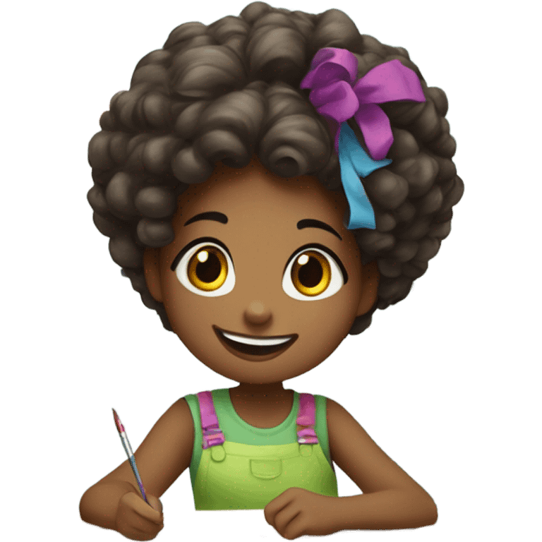 Arts and crafts girl emoji