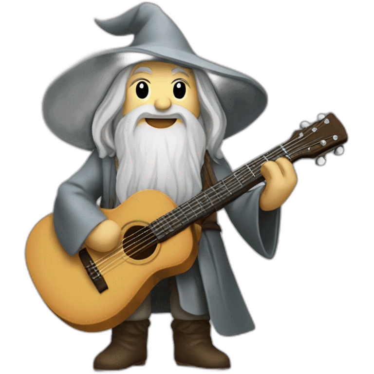 Gandalf with guitar emoji