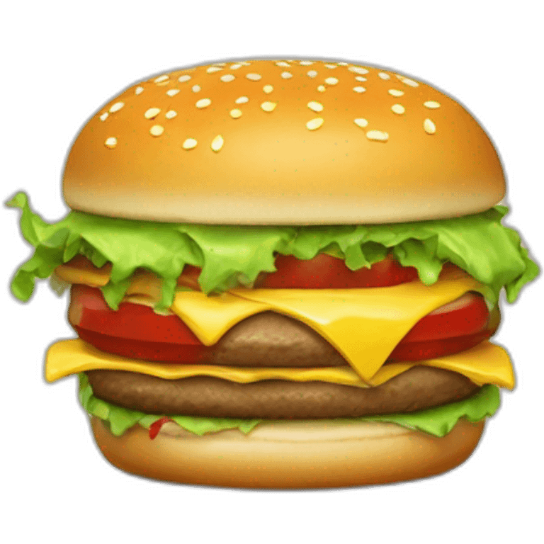 un tysmey qui mange un burger  emoji