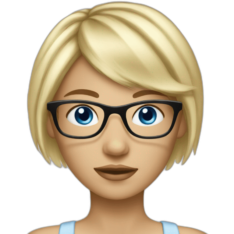 blond-girl-with-glasses-and-blue-eyes-and-short-hair-with-curtain-fringe emoji