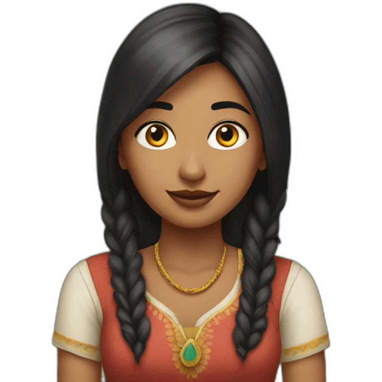 Indian-girl-costal-fair-wolfcut emoji