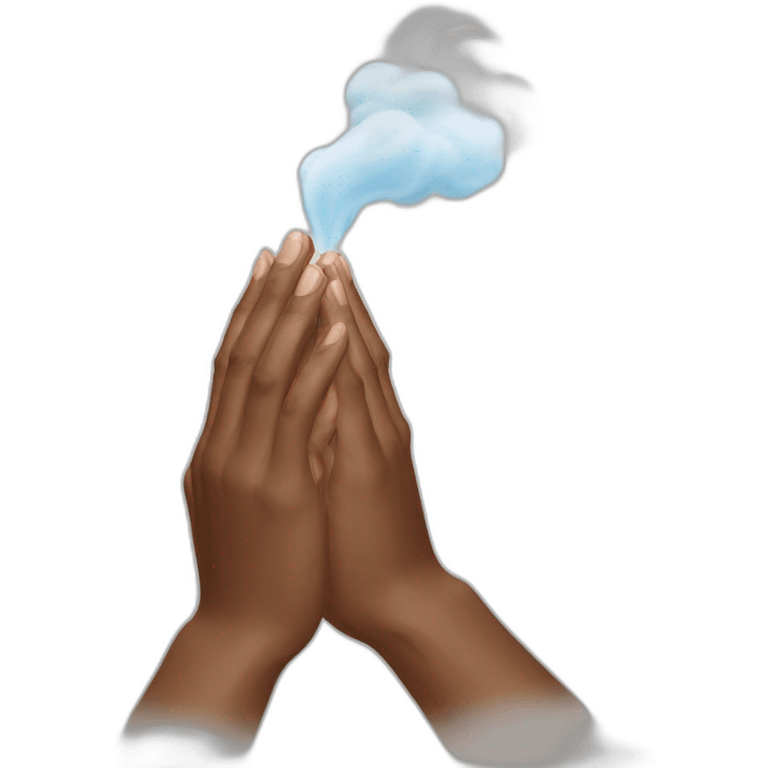 prayer hands with vapor rub emoji