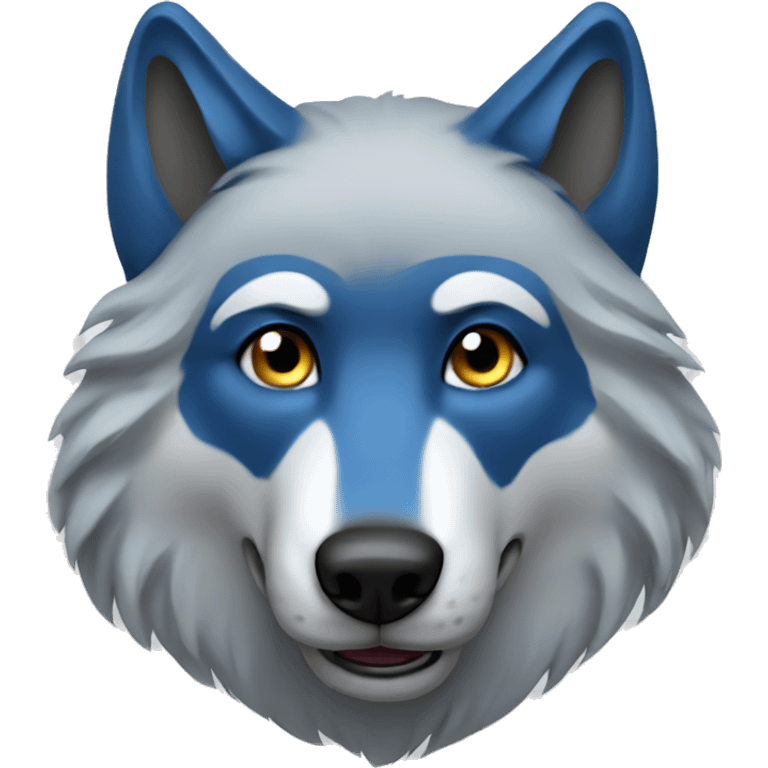 Blue wolf emoji