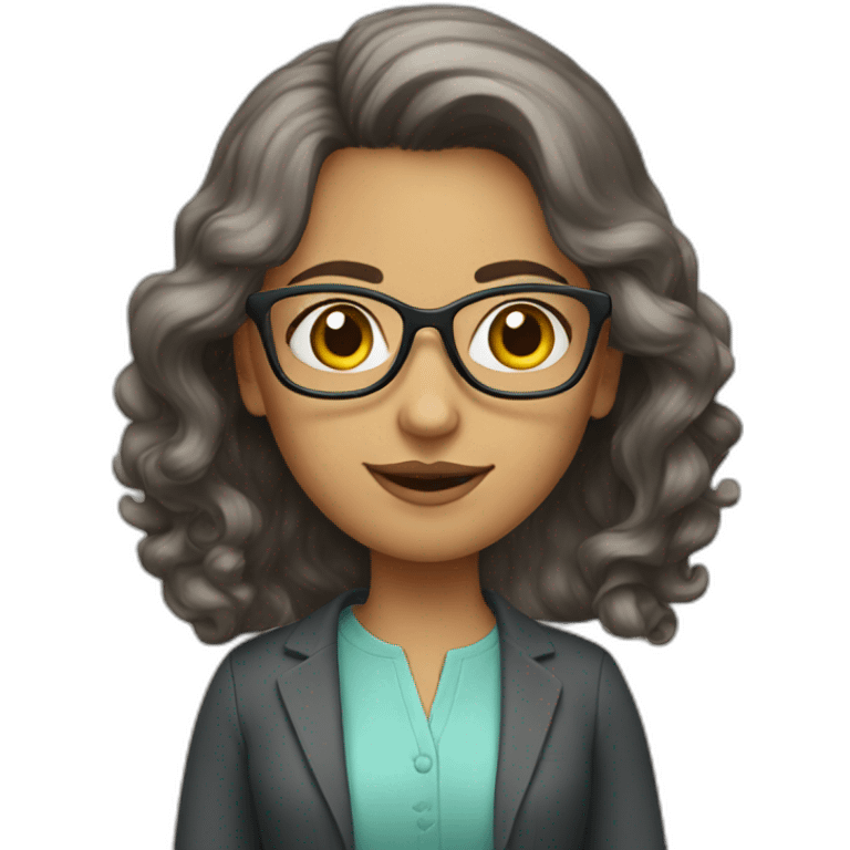 A pretty, half-haired teacher with pastel-colored glassesOk emoji