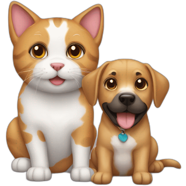 cat and dog emoji