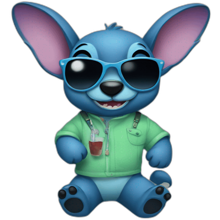 Stitch in sunglasses emoji