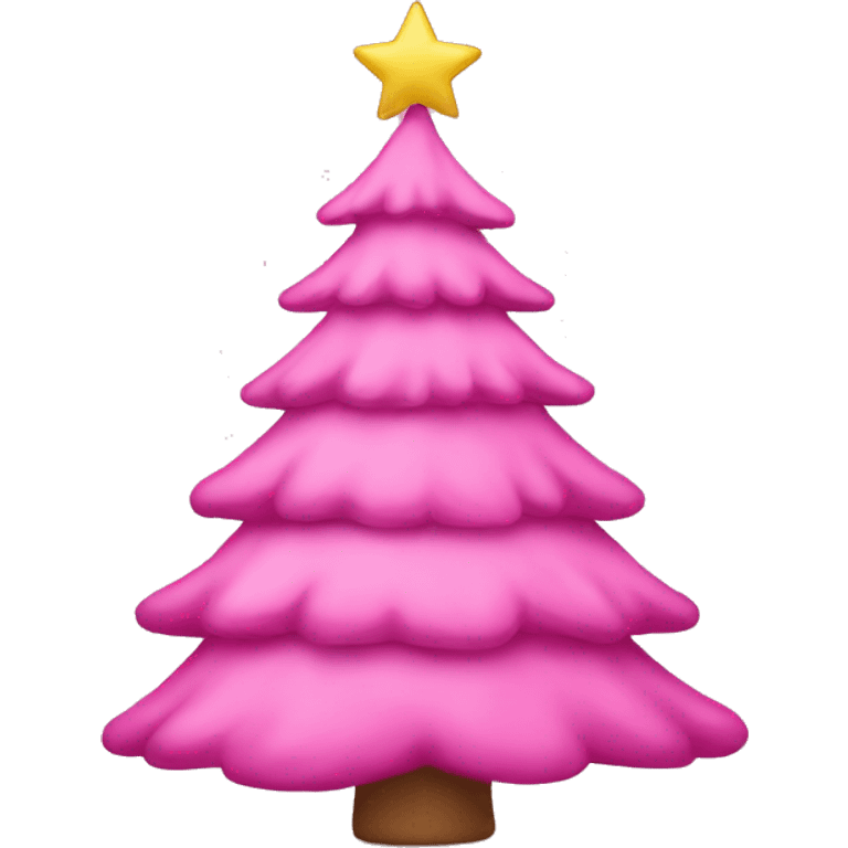 Pink Christmas tree  emoji