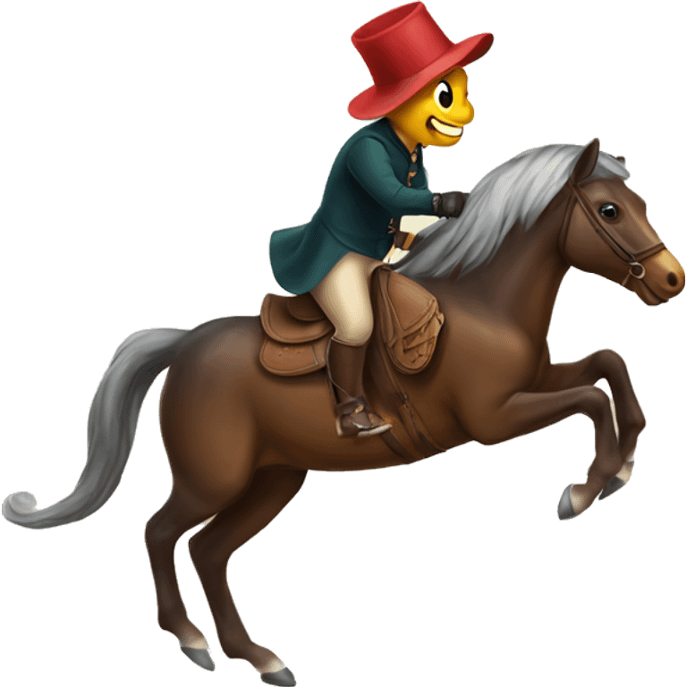 Salamander ridding a horse emoji