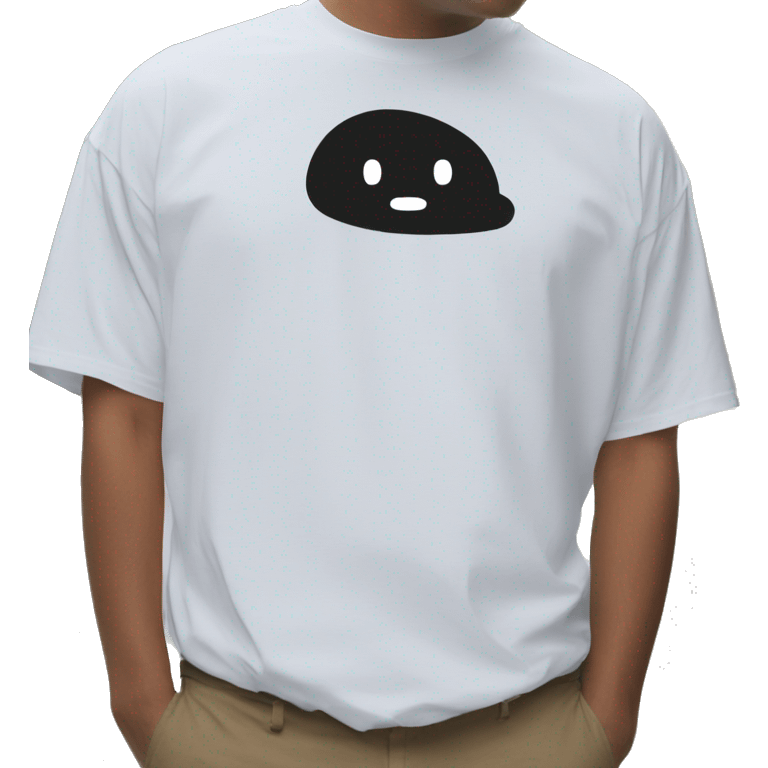 White slime on a shirt emoji