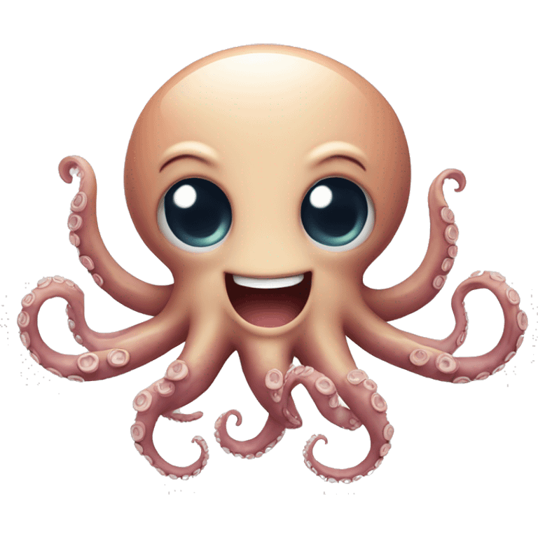 Octopus with a smile  emoji