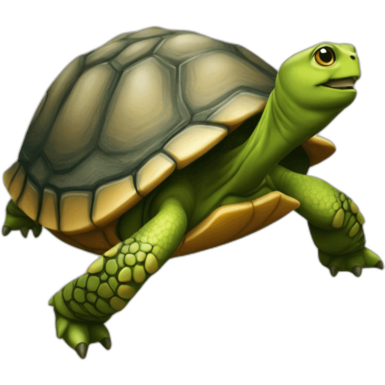 Lièvre sur tortue emoji