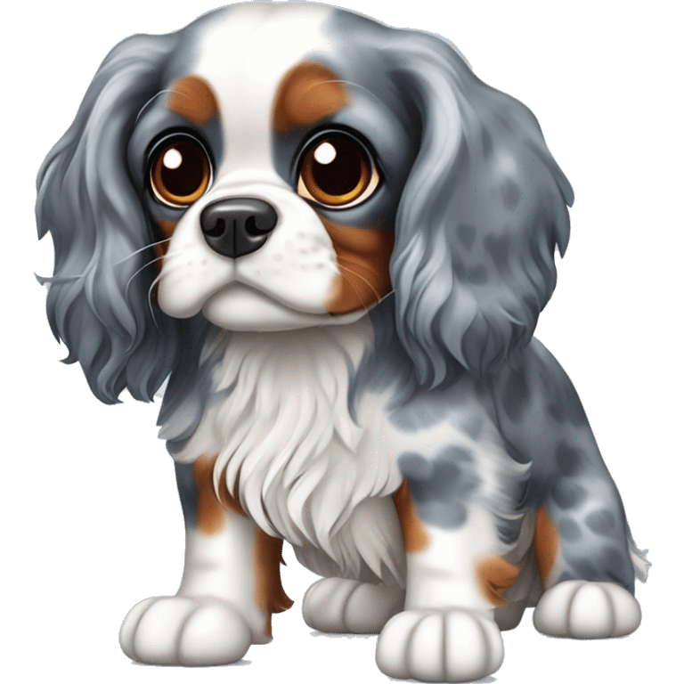 cavalier king charles spaniel blue merle emoji