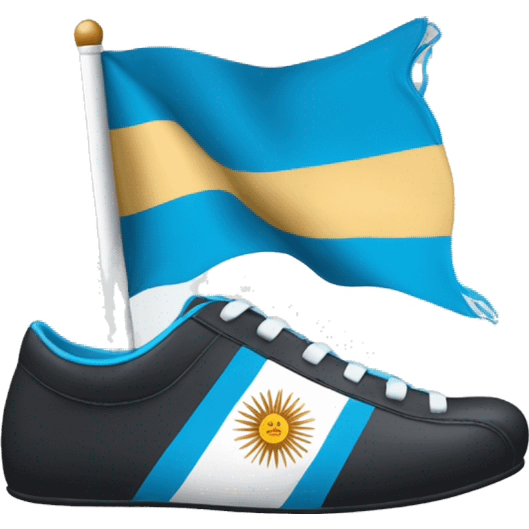 zapatilla con bandera argentina  emoji