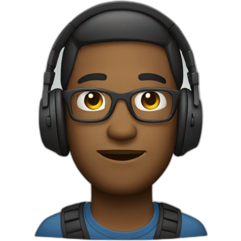 man with headphones emoji