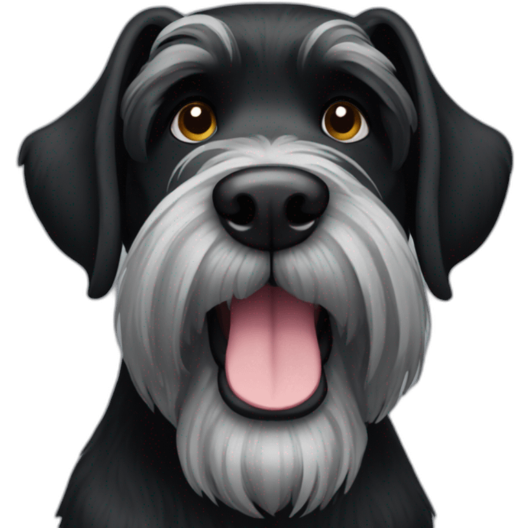 Huge black schnauzer  emoji