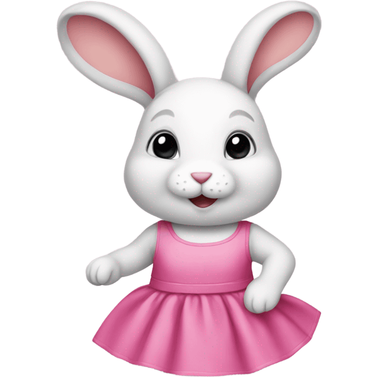 Bunny with pink dress emoji