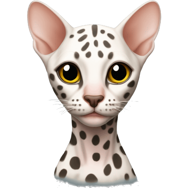 hairless spotted cat emoji