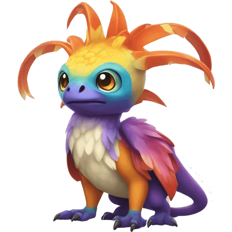 Colorful tropical Pokémon fantasy animal creature  emoji