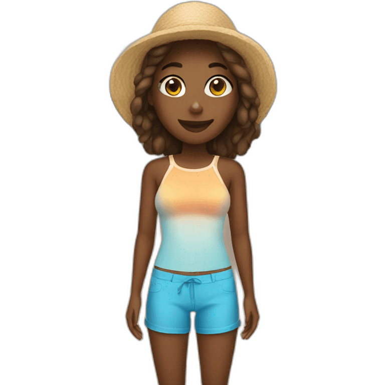 woman at the beach emoji