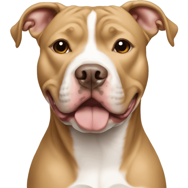 tan and white pit bull emoji