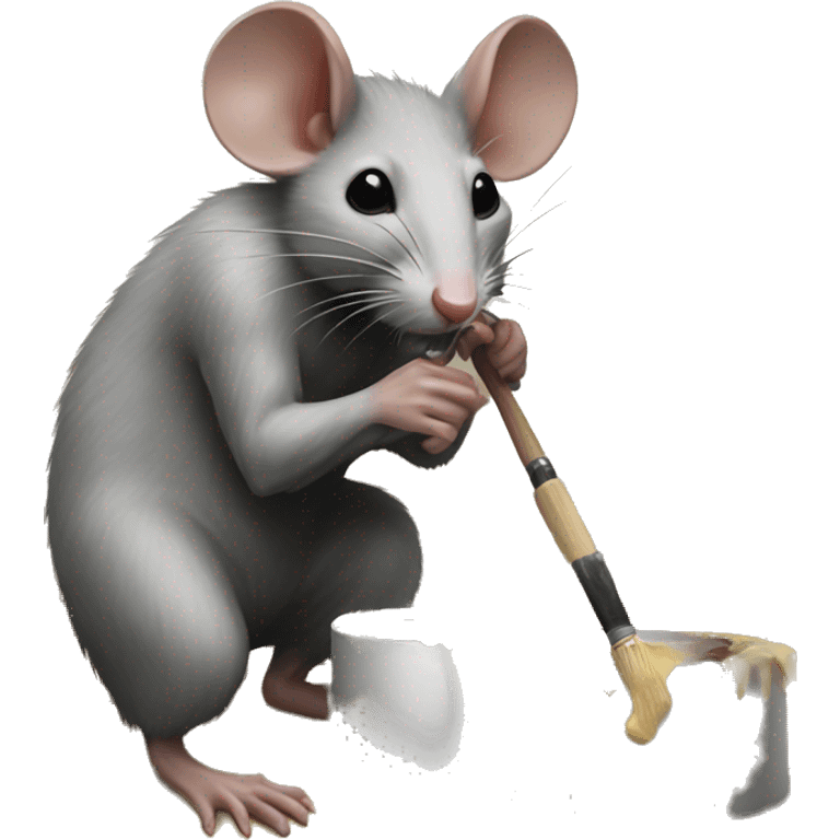 yugy rat painter mural painting a paintings emoji