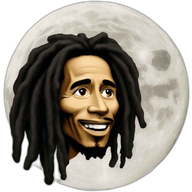 bob marley on the moon emoji