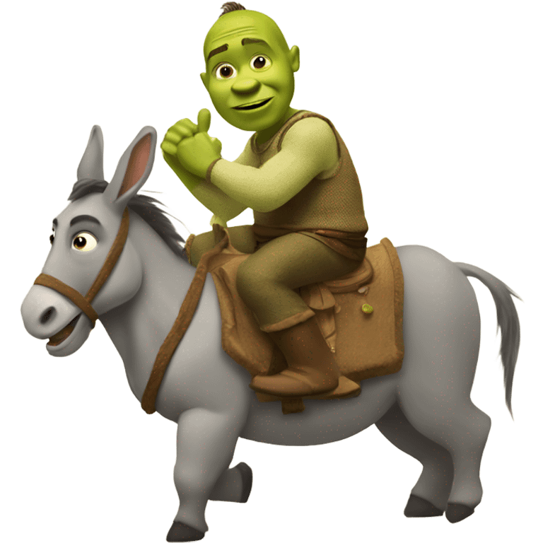 shrek riding donkey emoji