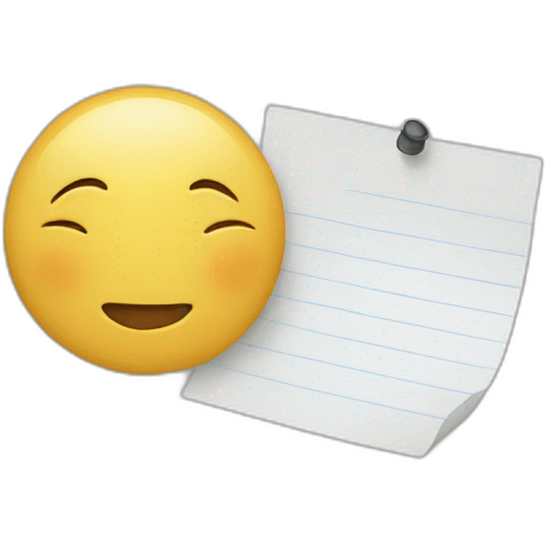 Paper and note emoji