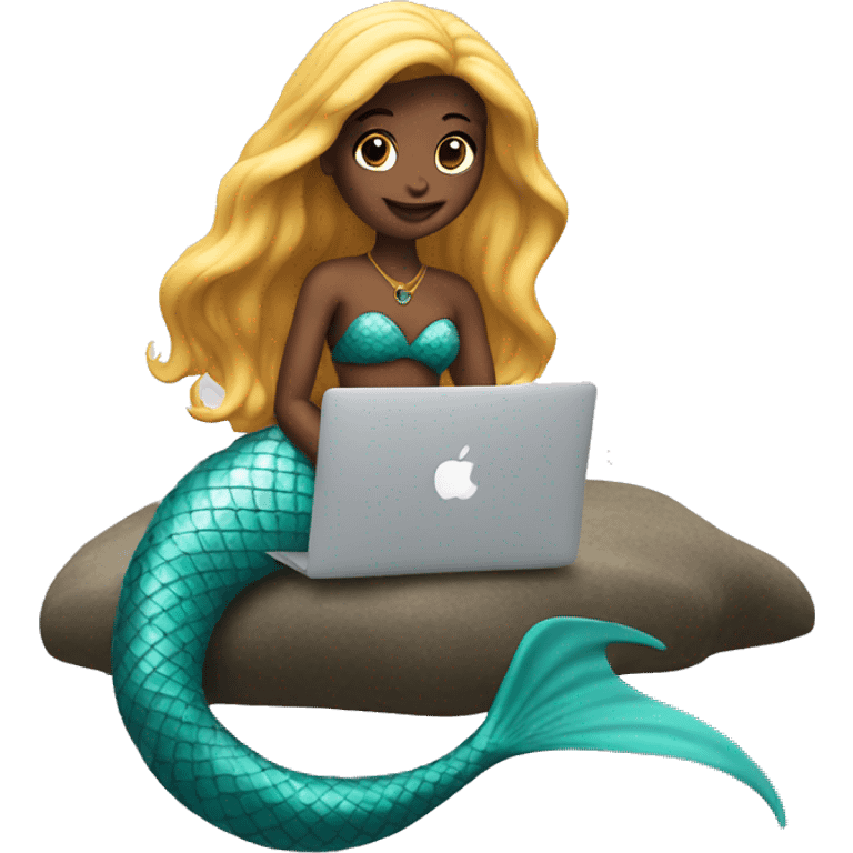 mermaid with macbook emoji