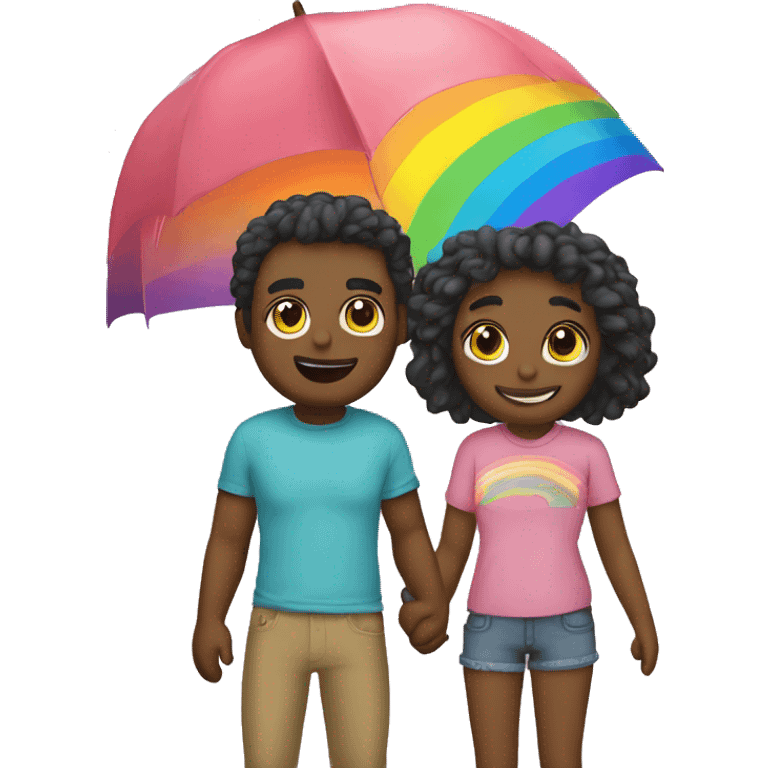 Besties with Rainbowhugs emoji