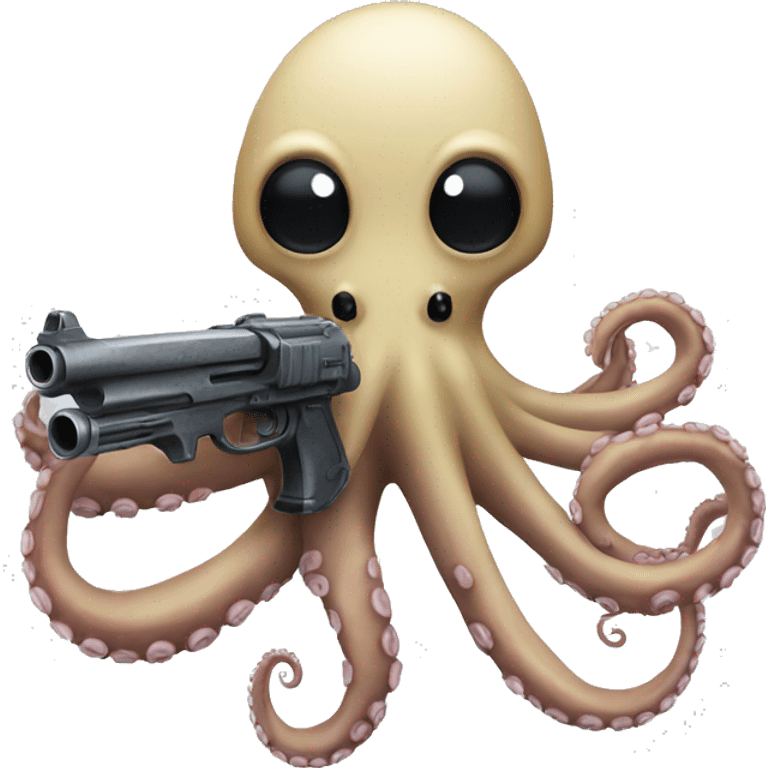 Octopus with gun emoji