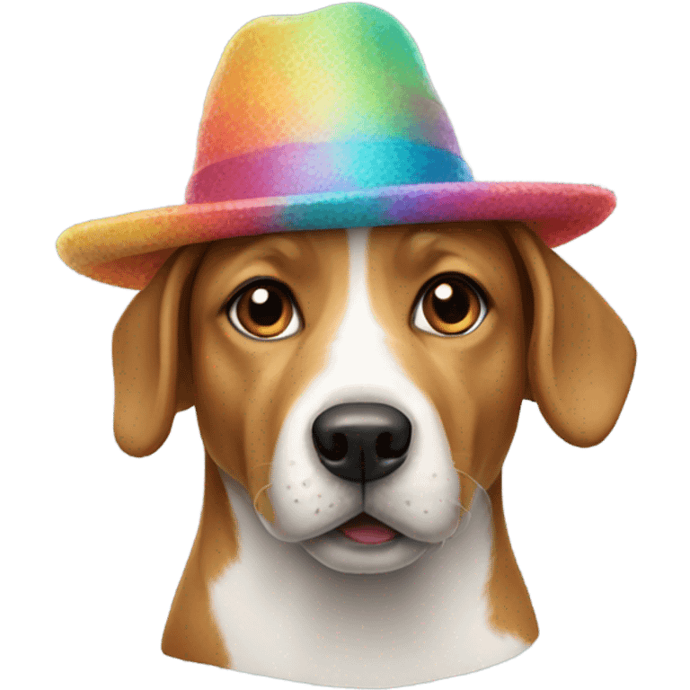 Dog wearing hat emoji