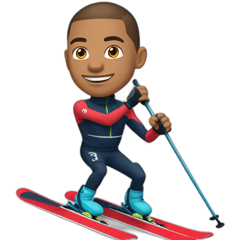 Kylian mbappe fait du ski emoji