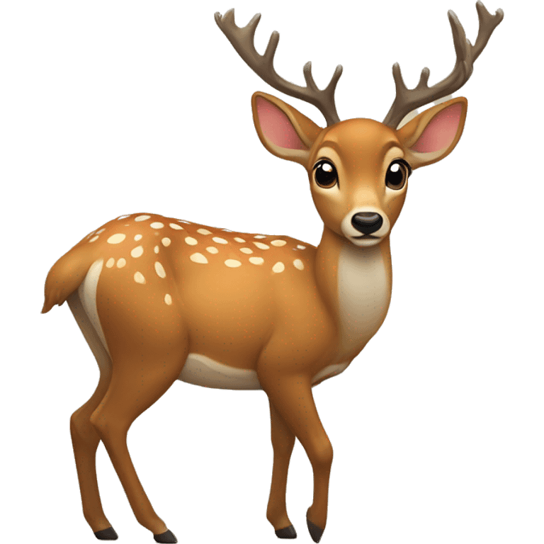 The deer is lying emoji