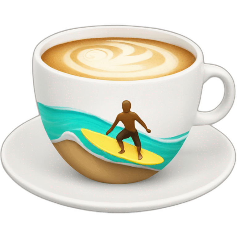 A surfer in cappuccino  emoji