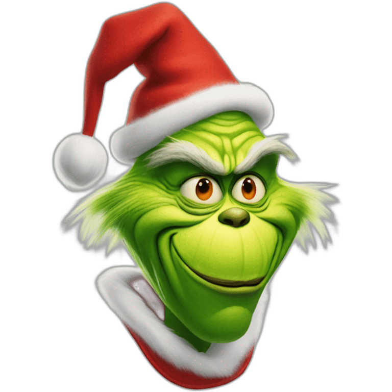 The grinch clown emoji