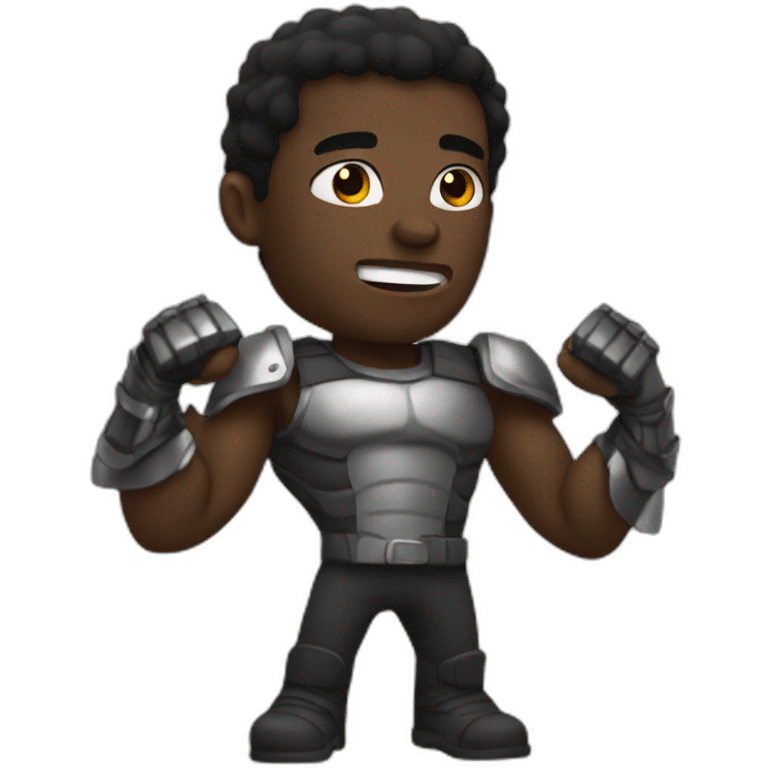 black guy with metal arms emoji