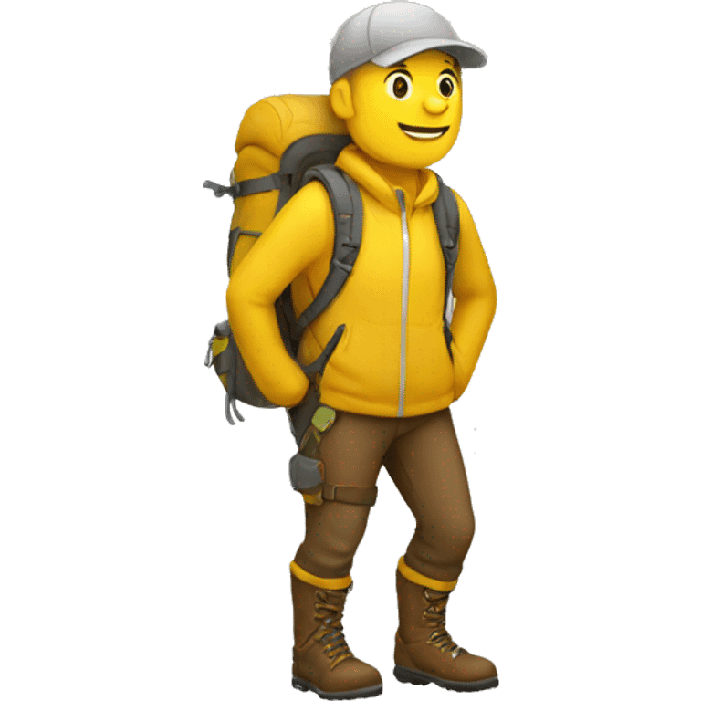 yellow hiker emoji emoji