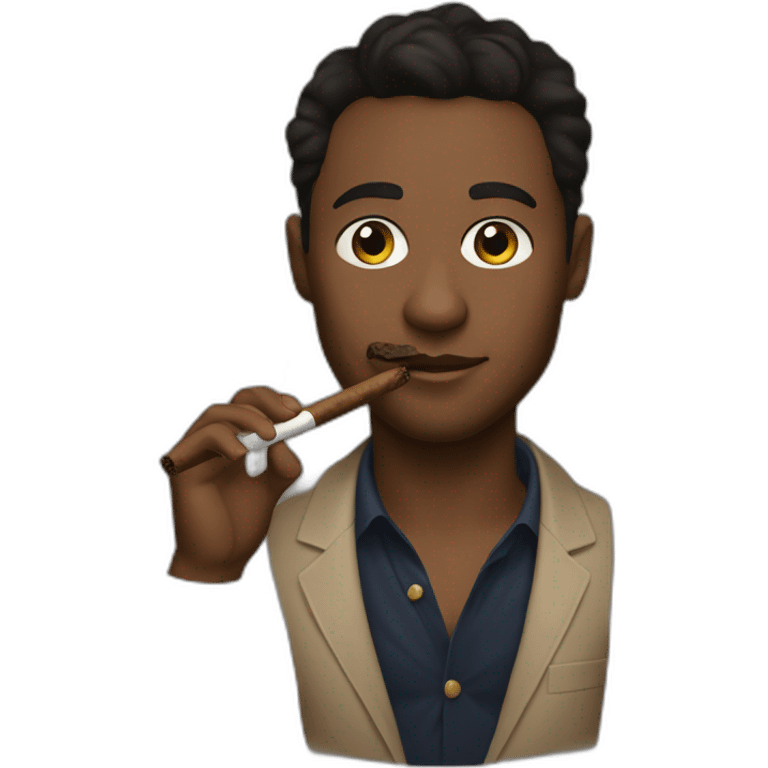 Tristan Tate, rich, smoking cigar, emoji