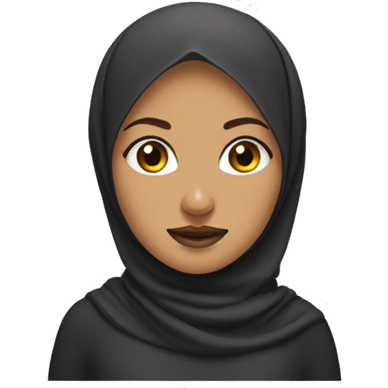 Hijabi girl with moustache emoji