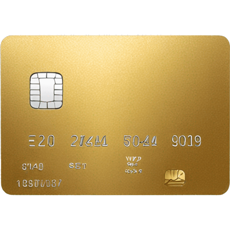 Gold credit card simple emoji