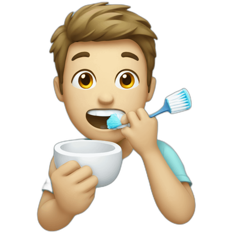 Brushing teeth emoji