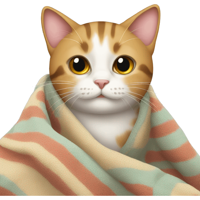 cat with a blanket emoji