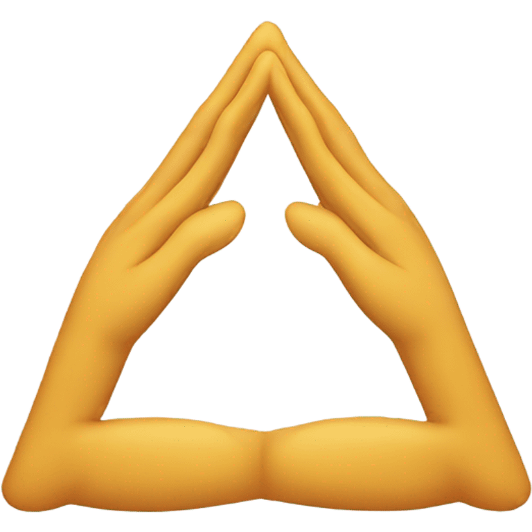 Hands making a triangle emoji