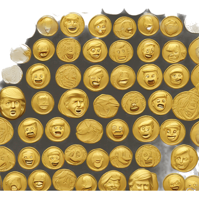 Donald trump golden coin emoji