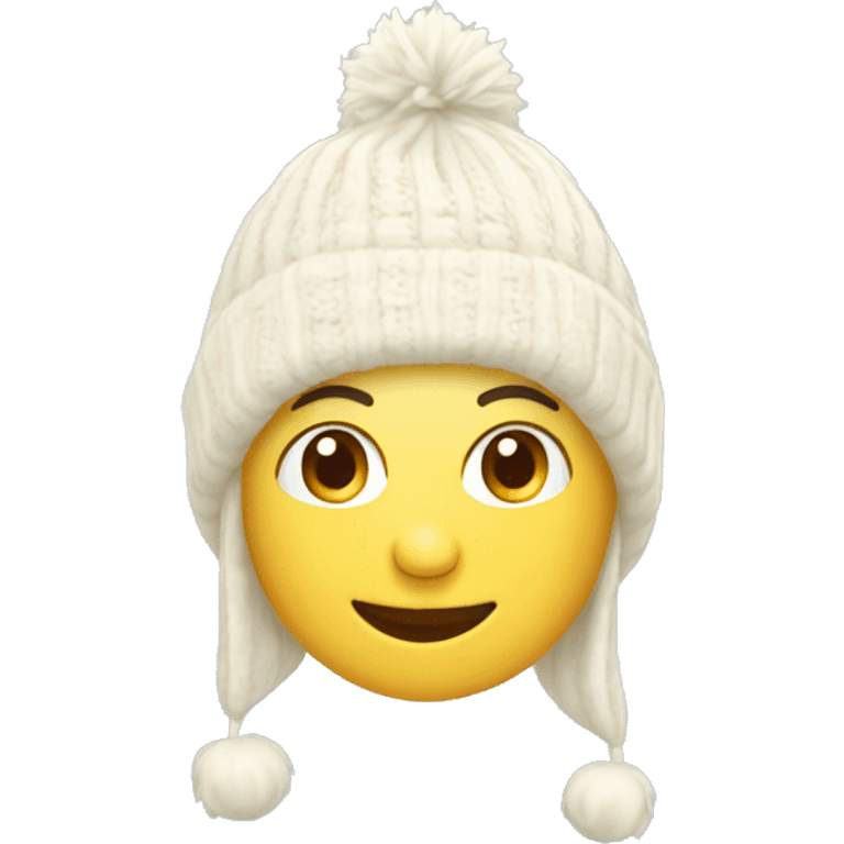 cream winter hat no emoji