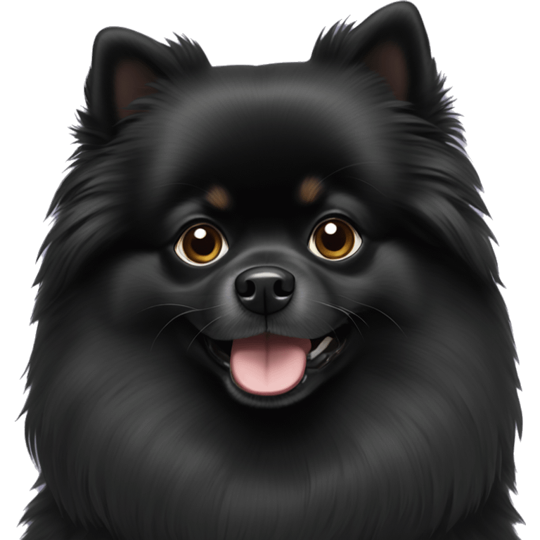 Black Pomeranian emoji