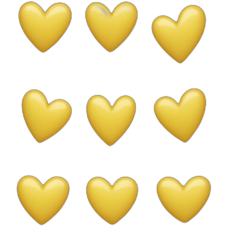 5 yellow hearts emoji