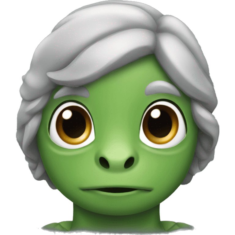 Turtle with gray hair emoji