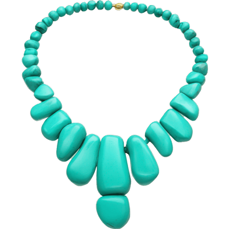 Turquoise necklace emoji